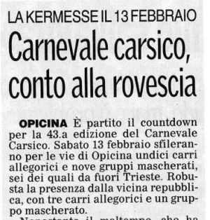 Il Piccolo, 31. januar 2010