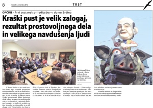 Primorski dnevnik, 8. november 2012