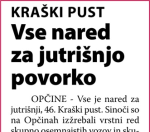 Primorski dnevnik, 8. februar 2013