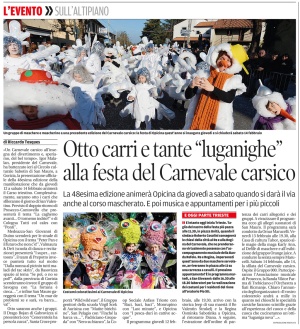 Il Piccolo 8 febbraio 2015